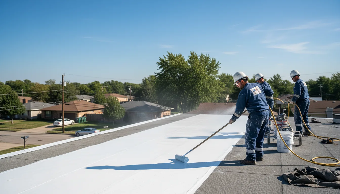 Commercial roof coating in Chester, IL near me